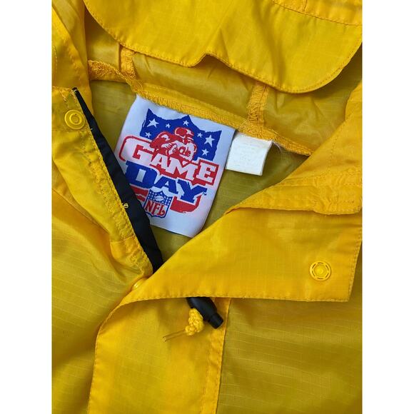 VTG 90s NFL Game Day Pittsburgh Steelers 1/2 button anorak pullover windbreaker - Picture 4 of 4
